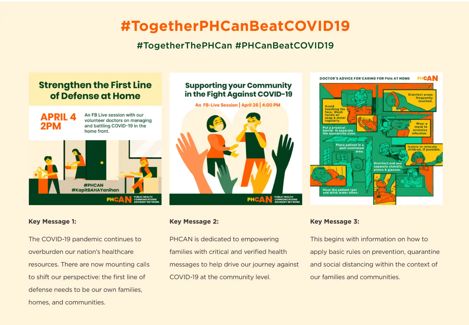 PH Can key message for social media campaign.