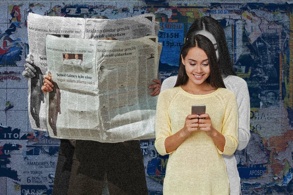 newspapers vs phone