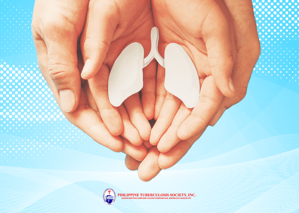 Photo of 2 hands holding lungs, demonstrating the strategic rebranding of the Philippine Tuberculosis Society.