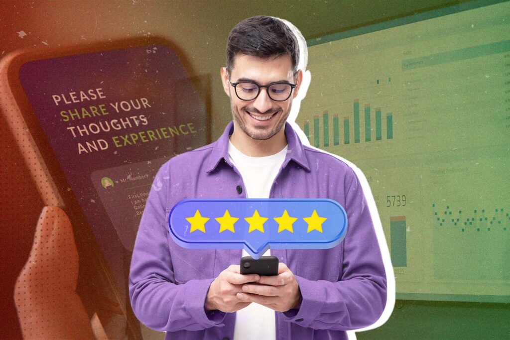 photo of a male business owner managing his business' brand reputation online