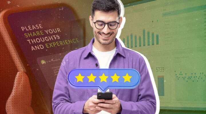 photo of a male business owner managing his business' brand reputation online