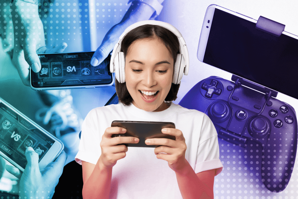 photo of a girl gamer playing on her mobile phone for M2's blog on the Impact of Mobile Gaming in the Philippine Gaming Industry