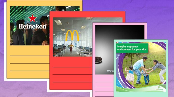 Digital marketing campaign examples including Heineken’s Cheers to all, McDonald's Raise your Arches, Oreo’s Dunk in then Dark, and Paseo Verde digital campaign.