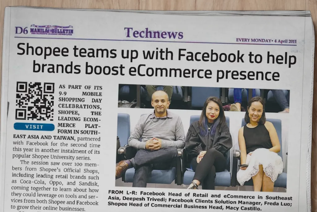 Manila Bulletin Media pickup for Shopee | PR firm Client