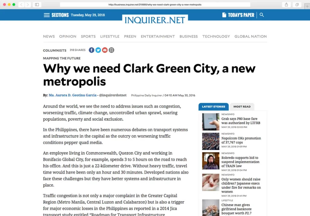 Inquirer Media pickup for BCDA | PR agency client