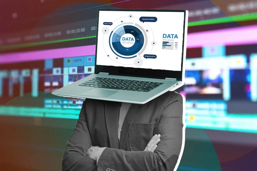 A laptop showing data that matters for their business.