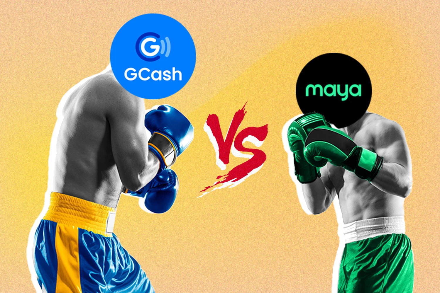 Logos of fintech brands, Maya vs. Gcash, to know which has the better fintech video campaigns in 2023.