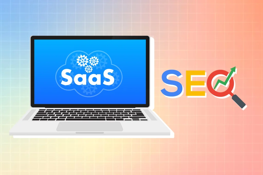 SaaS and SEO icons for a blog on SaaS website optimization.