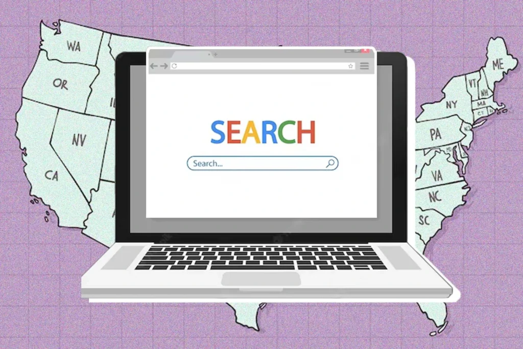 Google search and US archipelago to show the SEO search trends in the US