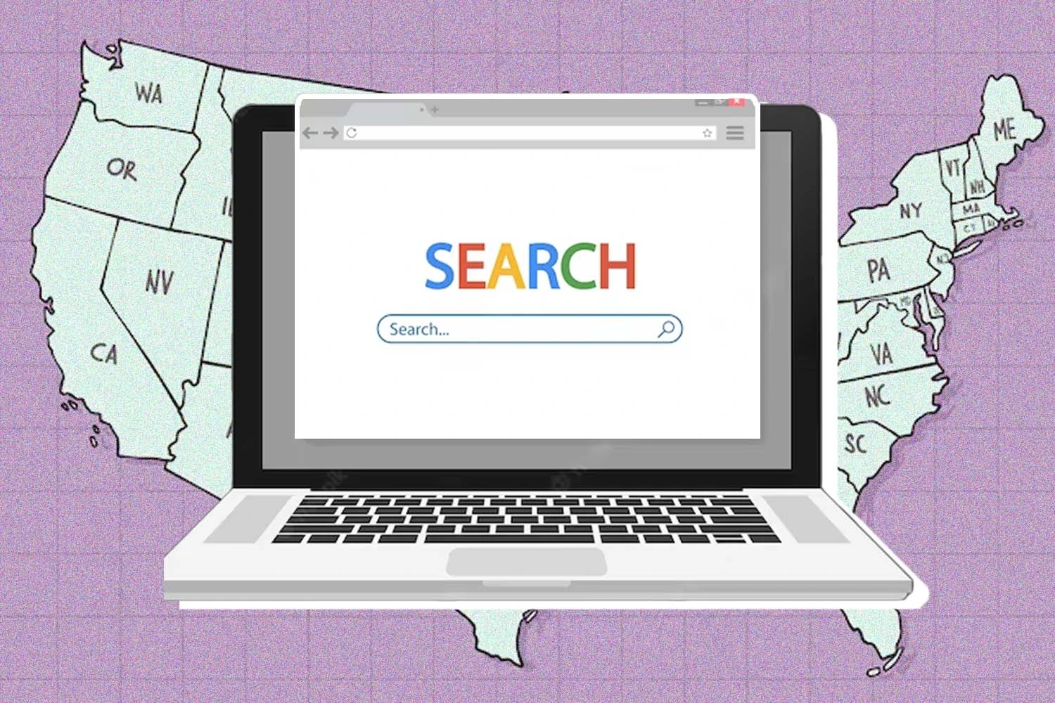 Google search and US archipelago to show the SEO search trends in the US