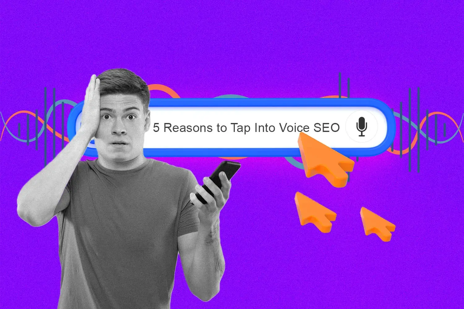 Photo of a person confused and searching for reasons to tap into voice SEO.