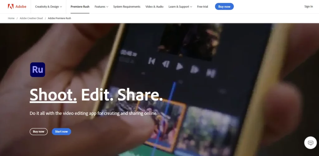 mobile video editing apps | Adobe Premiere Rush