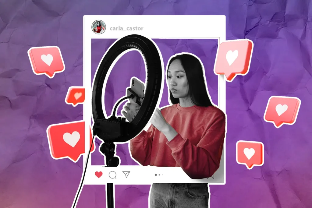 Photo of an influencer showing how nanoinfluencer and microinfluencer can impact marketing.