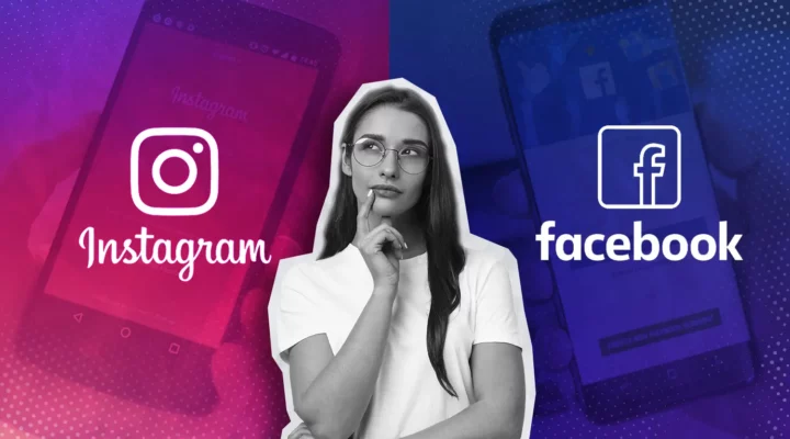 Person thinking about Facebook vs Instagram