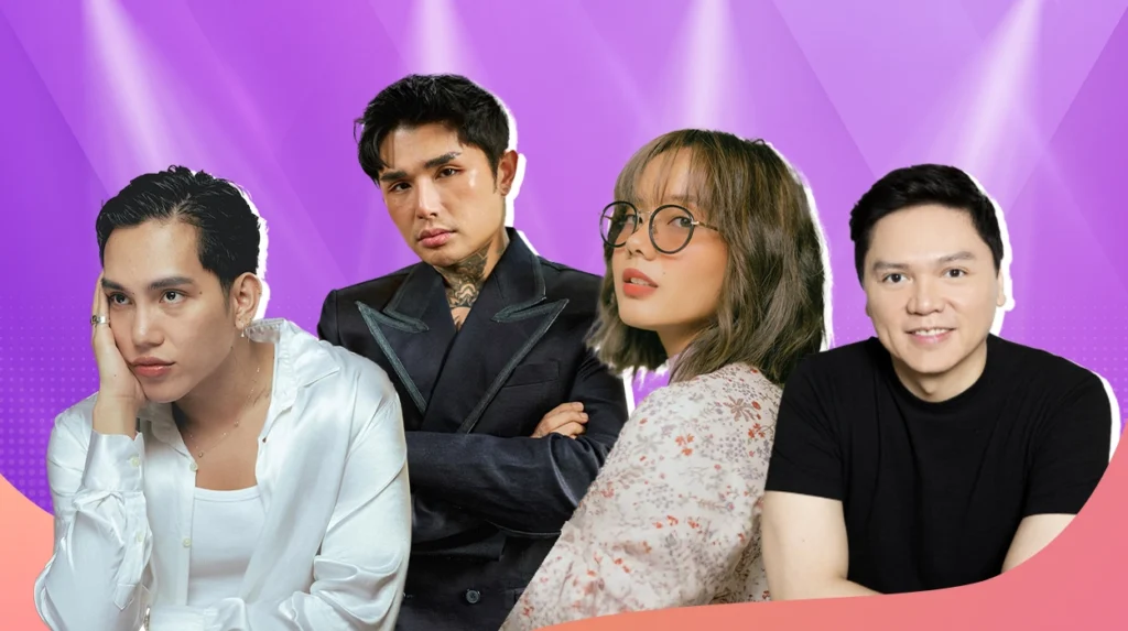 A collage of the featured makeup artists against a purple background.