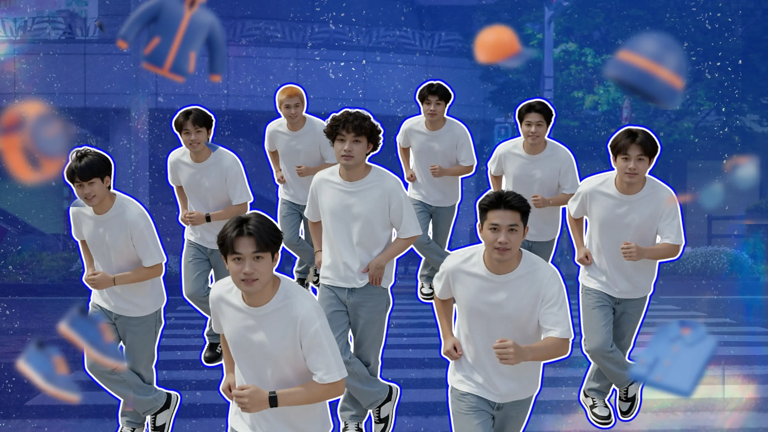 Filipinos and the Latest Fashion Trend Obsession 1 - M2.0 Communications Inc. Group of young Filipinos wearing identical white shirts and casual outfits, illustrating the latest fashion trend bandwagon phenomenon in the Philippines..