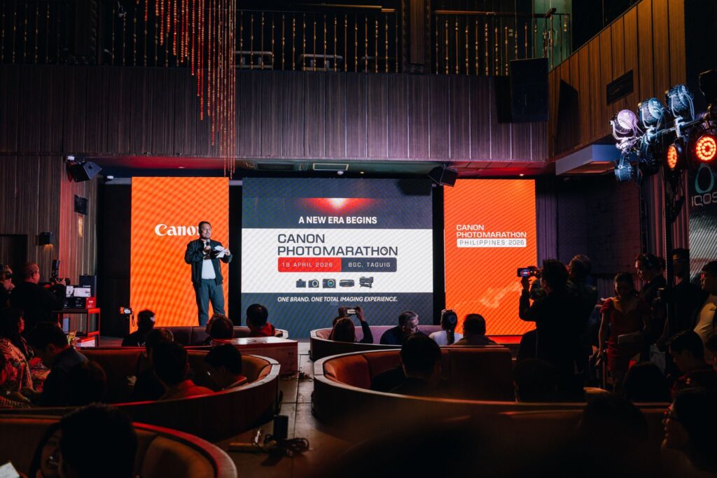 Canon Philippines presenter on stage at the Creator Mode On launch event highlighted in M2.0's tech PR campaign case study.