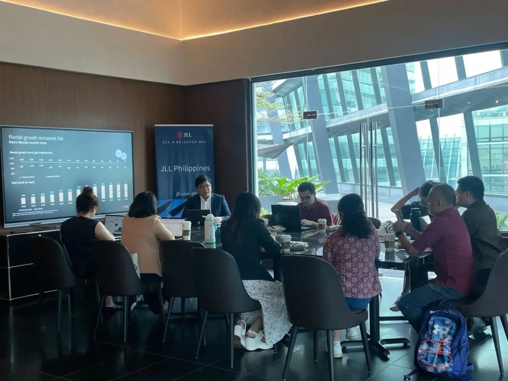Journalists attending a JLL Philippines media roundtable in this PR campaign case study by M2.0 Communications.